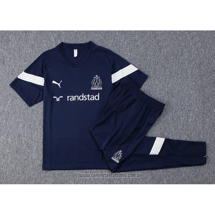 Chandal del Olympique Marsella Manga Corta 2022-2023 Azul